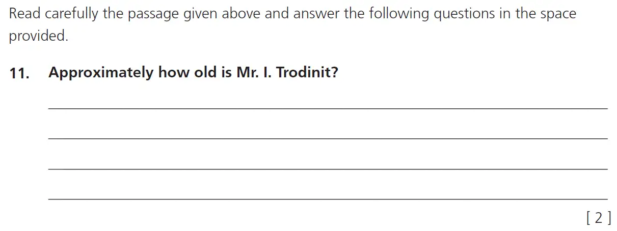 Question 11 - 11+ Comprehension – Inference – Test Paper 5