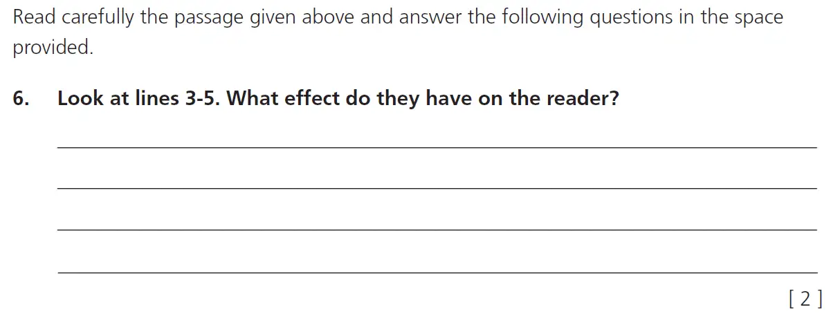 Question 6 - 11+ Comprehension – Inference – Test Paper 5