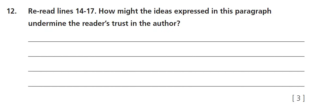 Question 12 - 11+ Comprehension – Summary – Test Paper 4