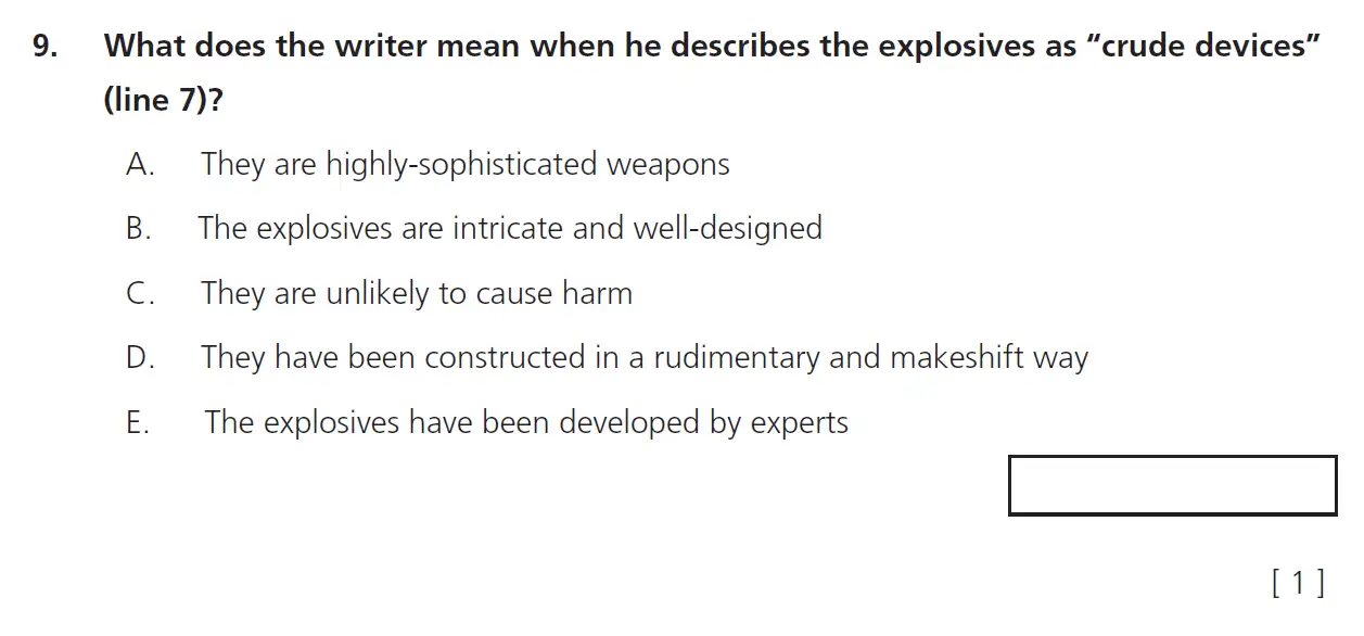 Question 9 - 11+ Comprehension – Summary – Test Paper 4