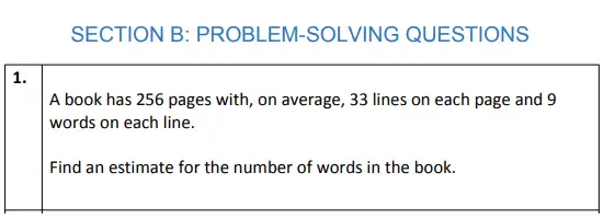 Question 1 - Eltham College – 11+ Mathematics Sample Paper – 2019