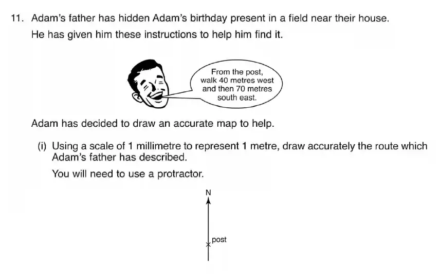 Question 11(a) - ISEB - 11+ Maths Practice Paper - 2008