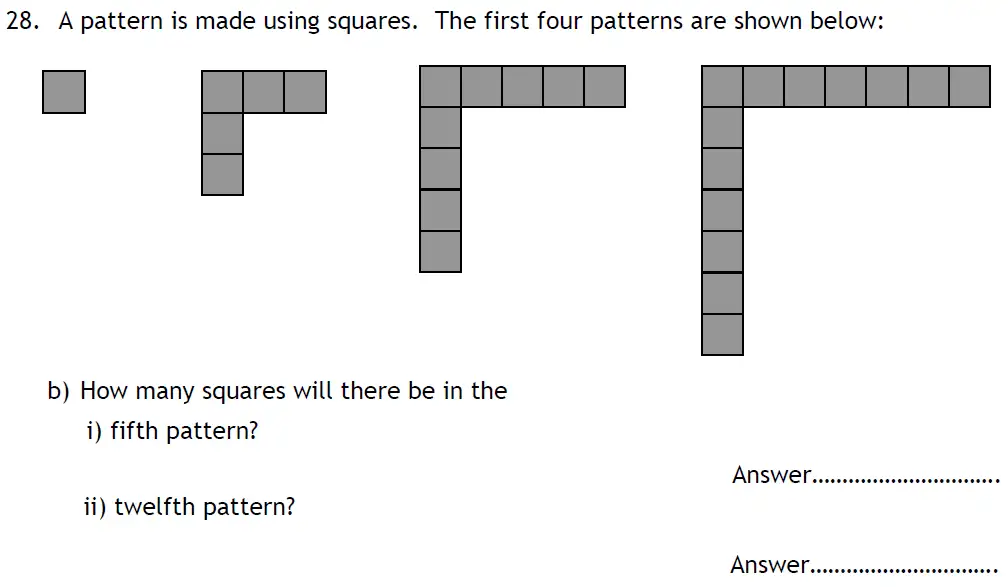 Question 28b(i,ii) - Latymer Upper School - 11 Plus Exam Maths Sample Paper 2 - 2025