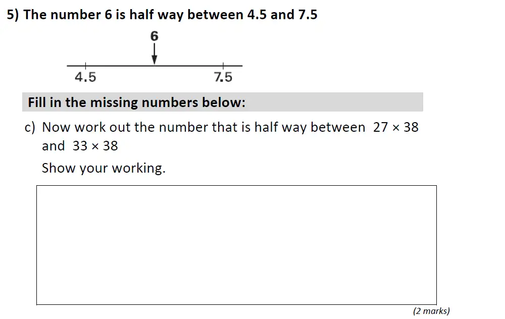 Question 5(c) - St Anselms College - 11 Plus Maths Sample Paper 2 - 2024