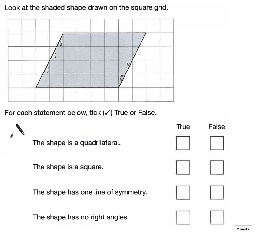 Question 01 - St Anselms College - 11 Plus Maths Sample Questions - 2025