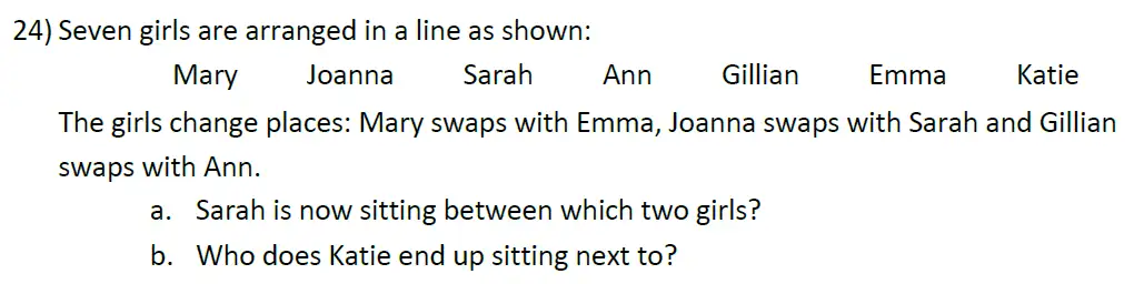 Question 24(a,b) - Surbiton High School - 11 Plus Maths Entrance Questions - 2025