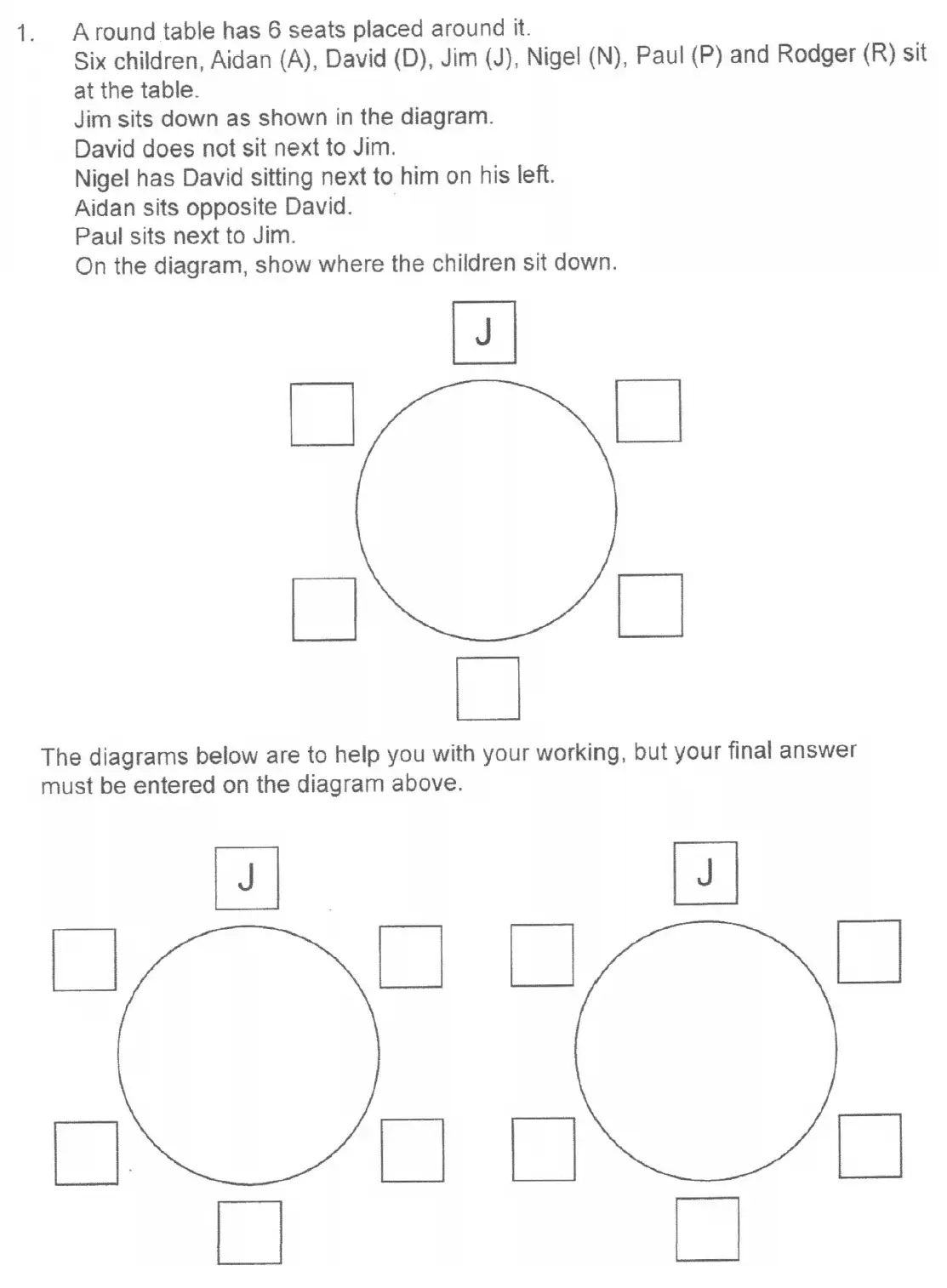 Question 1(a,b,c) - The Manchester Grammar School - 11+ Maths Entrance Arithmetic Examination 2 – 2007