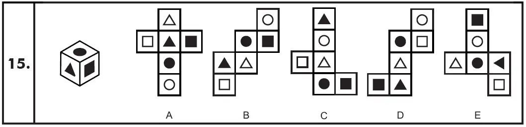 Question 15 - 11+ NVR - Nets and 3D Shapes - Practice Paper 1