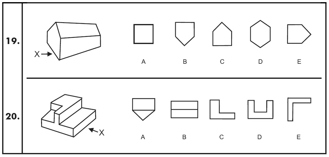 Question 19 & 20 - 11+ NVR - Nets and 3D Shapes - Practice Paper 1