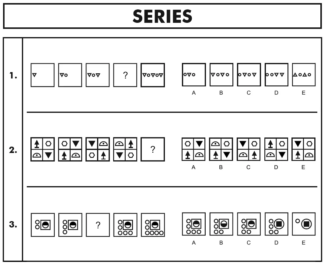 Question 1 - 11+ NVR - Series - Practice Paper 1