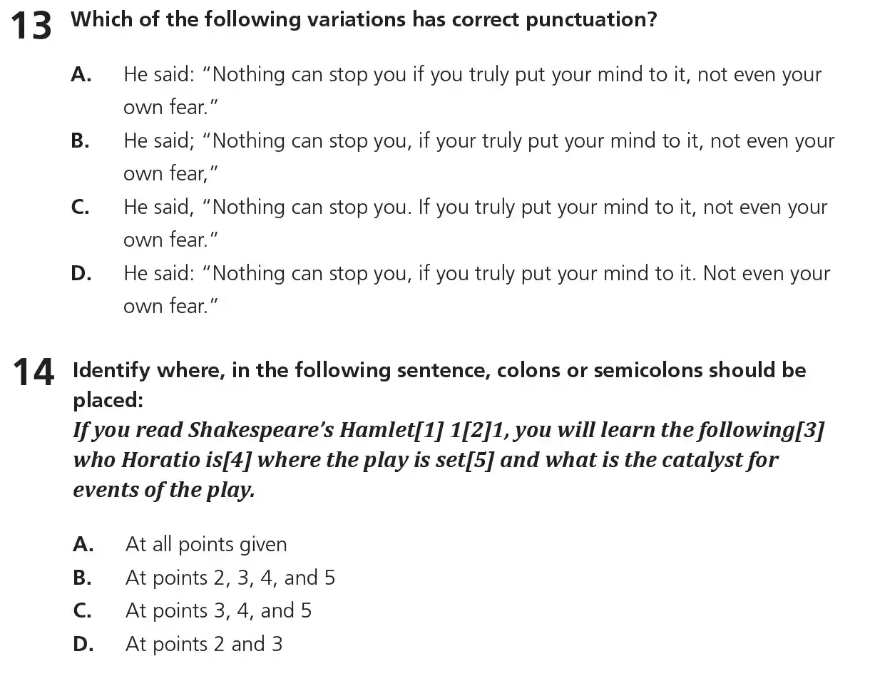 Question 07 - 11+ Free SPaG Punctuation - Test Paper 1