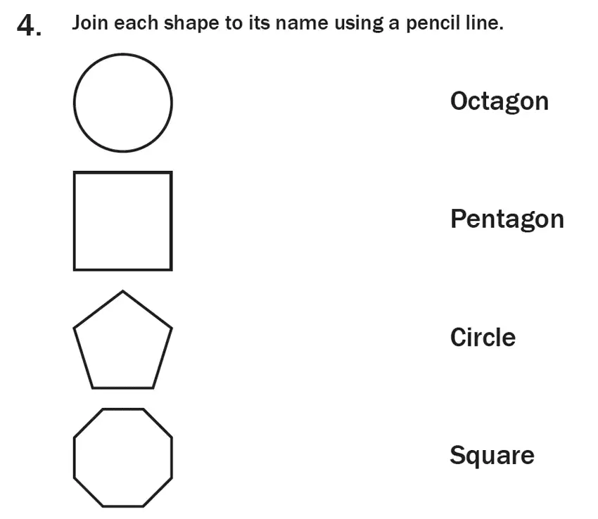 Question 04 - 7 Plus Maths Test Paper 1