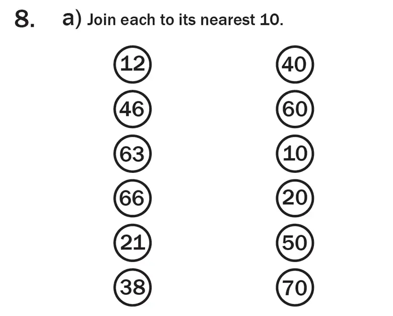 Question 08 - 7 Plus Maths Test Paper 1