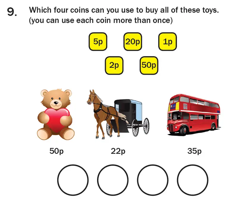 Question 10 - 7 Plus Maths Test Paper 1