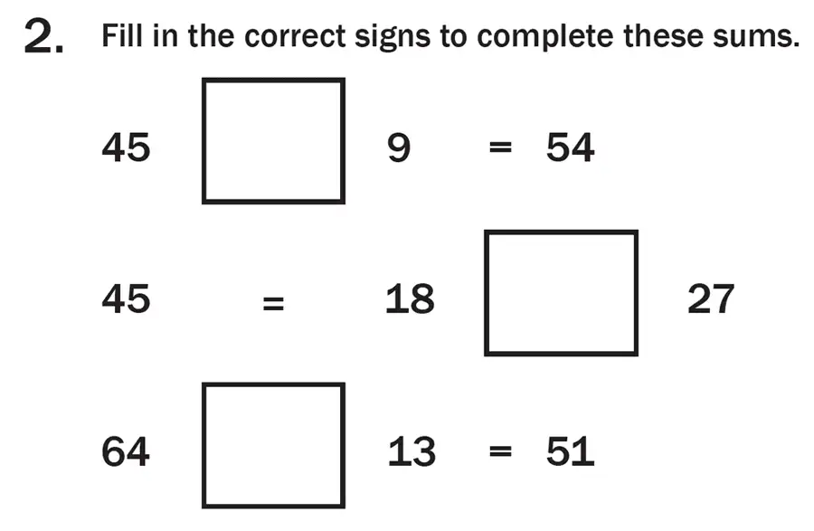 Question 02 - 7 Plus Maths Test Paper 3