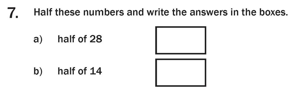Question 08 - 7 Plus Maths Test Paper 3