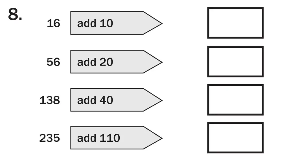Question 10 - 7 Plus Maths Test Paper 3