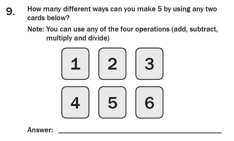 Question 11 - 7 Plus Maths Test Paper 3