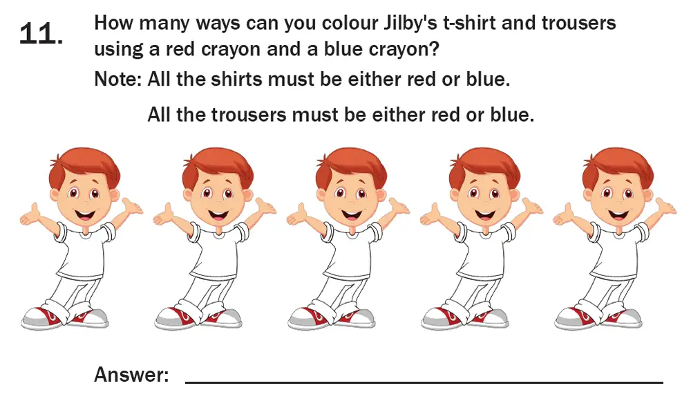 Question 13 - 7 Plus Maths Test Paper 3