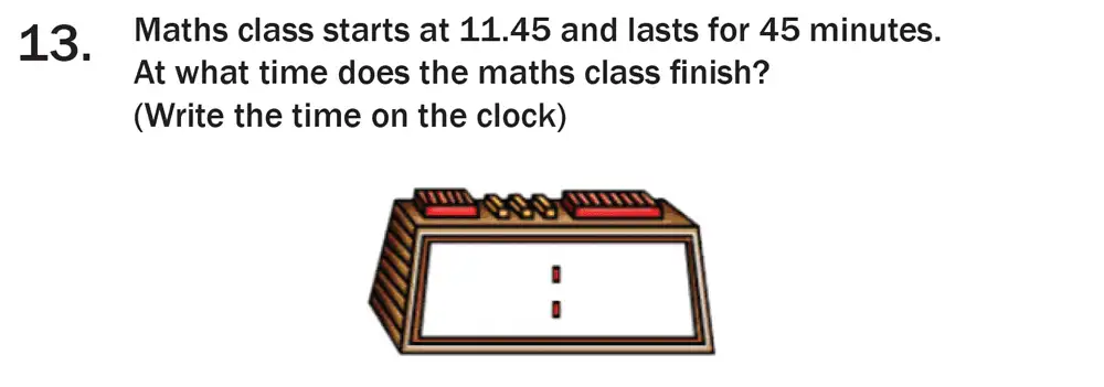 Question 15 - 7 Plus Maths Test Paper 3