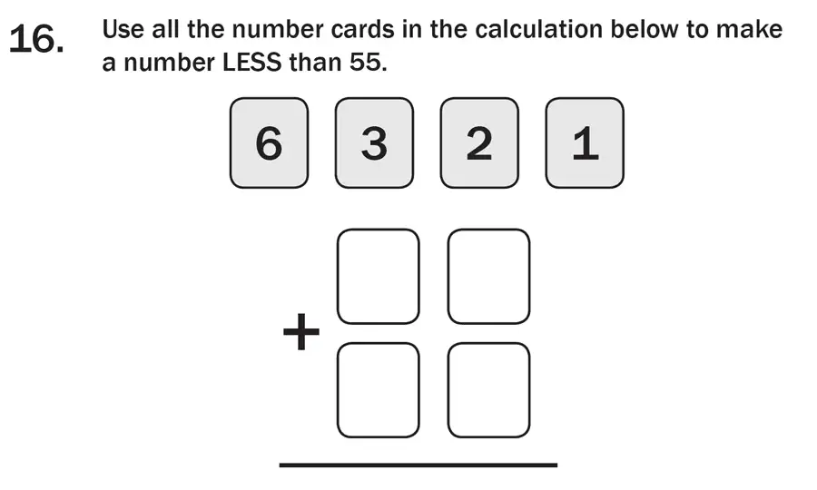 Question 18 - 7 Plus Maths Test Paper 3