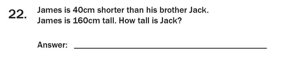 Question 24 - 7 Plus Maths Test Paper 3