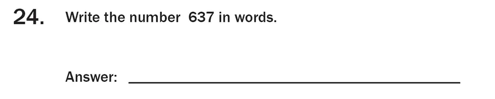Question 26 - 7 Plus Maths Test Paper 3