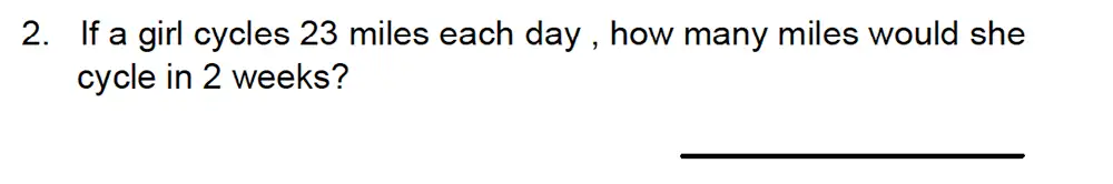 Question 2 - Kingston Grammar School – 10 Plus Maths Specimen Paper Deferred Entry