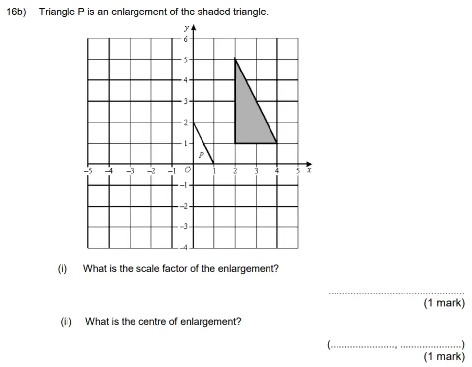Question 16b(16b(i),16b(ii)) - Aldenham School – 13 Plus Maths Sample Paper 2017