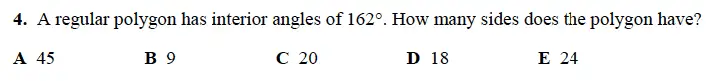 Question 4 - Alleyn’s School – 13 Plus Maths Sample Examination Paper 1 2023