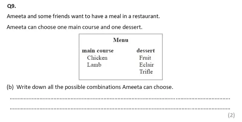 Question 9b - Eltham College – 13 Plus Maths Sample Paper 2017