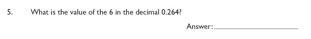 Question 5 - King’s College School – Mathematics Section A 11+ & Pre-test Specimen paper for 2020