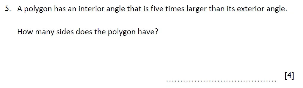 Question 05 - Reigate Grammar School 13 Plus Maths Sample Paper 2 - Calculator