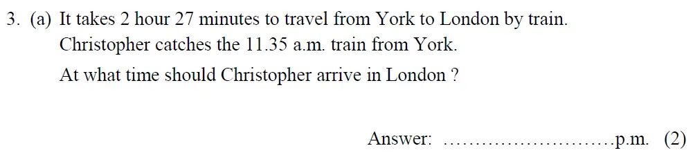 Question 3(a) - Tonbridge School - 13 Plus Maths Year 9 Sample B 2023