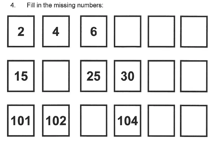 Question 04 - Solihull School – 7 Plus Maths Sample Paper 1