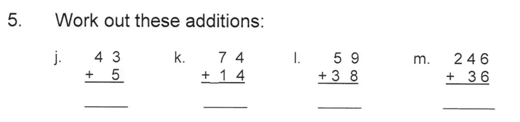 Question 07 - Solihull School – 7 Plus Maths Sample Paper 2