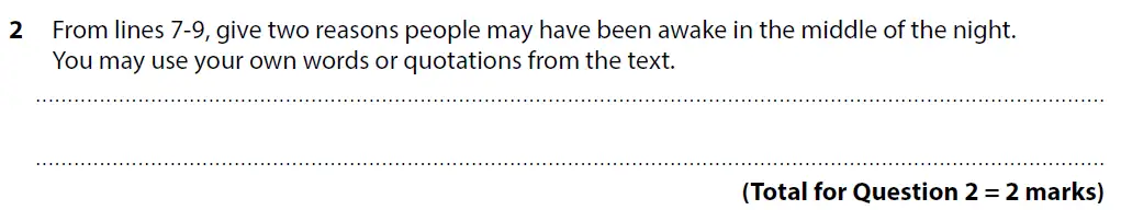Question 02 - GCSE Edexcel English Language Predicted Paper 1