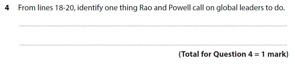 Question 04 - GCSE Edexcel English Language Predicted Paper 2