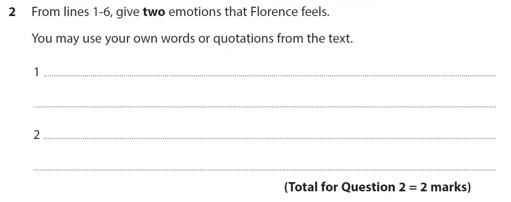 Question 02 - GCSE Edexcel English Language Past Paper 1 - June 2019