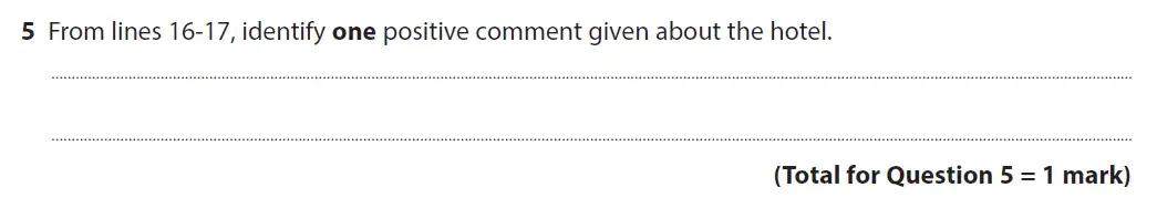 Question 05 - GCSE Edexcel English Language Past Paper 2 - June 2019