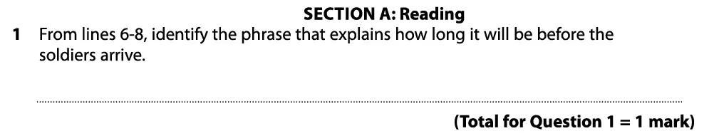 Question 01 - GCSE Edexcel English Language Past Paper 1 - November 2019