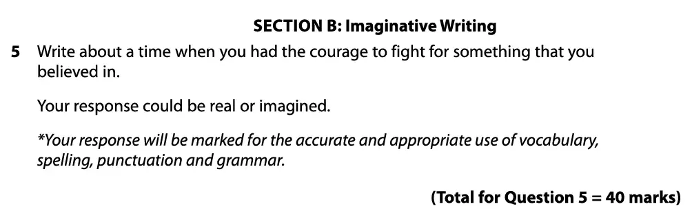 Writing task 01 - GCSE Edexcel English Language Past Paper 1 - November 2019