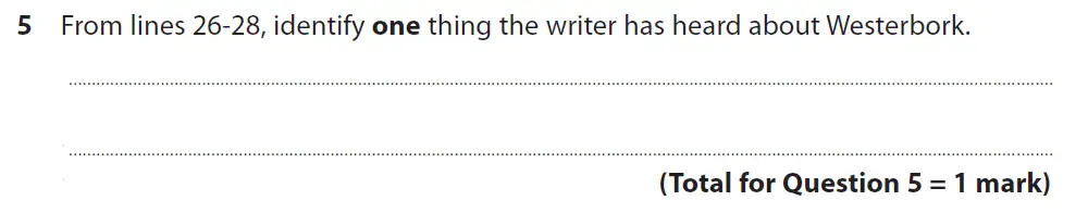 Question 05 - GCSE Edexcel English Language Past Paper 2 - November 2019