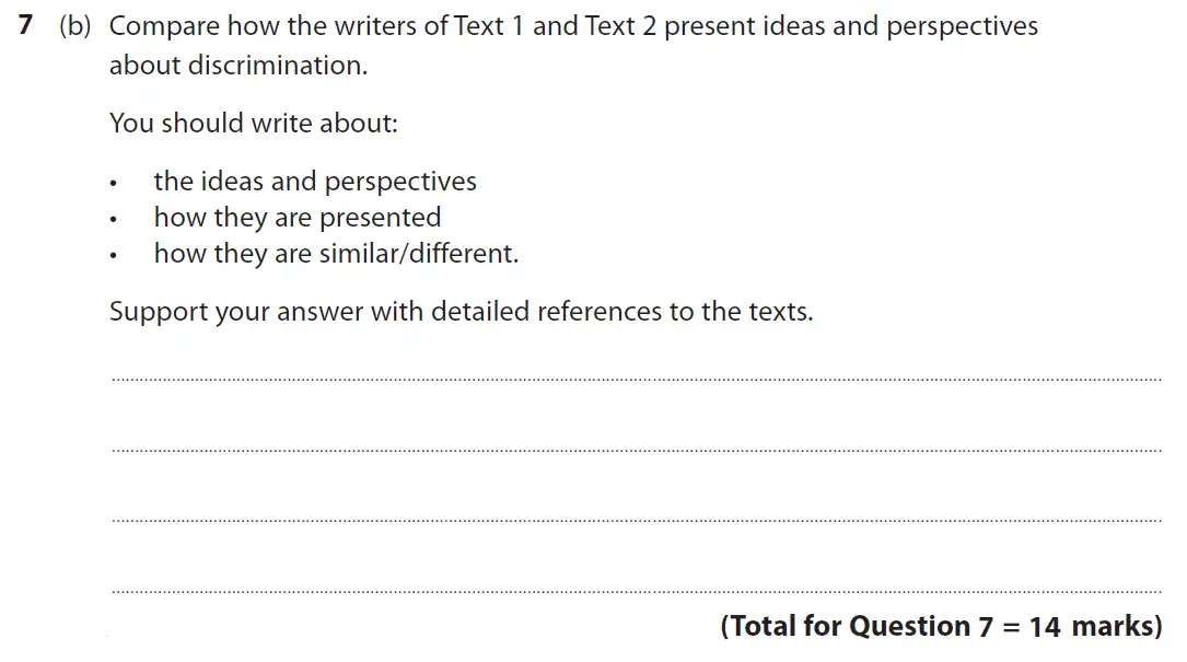 Question 08 - GCSE Edexcel English Language Past Paper 2 - November 2019