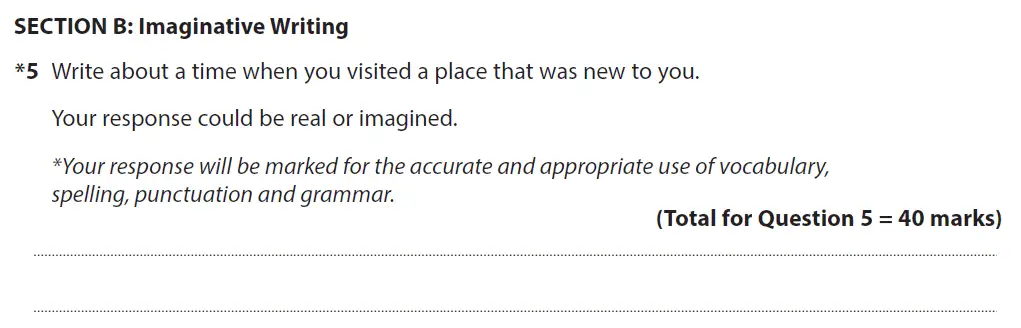 Writing task 01 - GCSE Edexcel English Language Past Paper 1 - November 2020