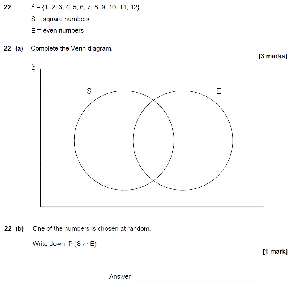 Question 22 - GCSE AQA Foundation Maths Speicmen Paper 2 (Calculator)