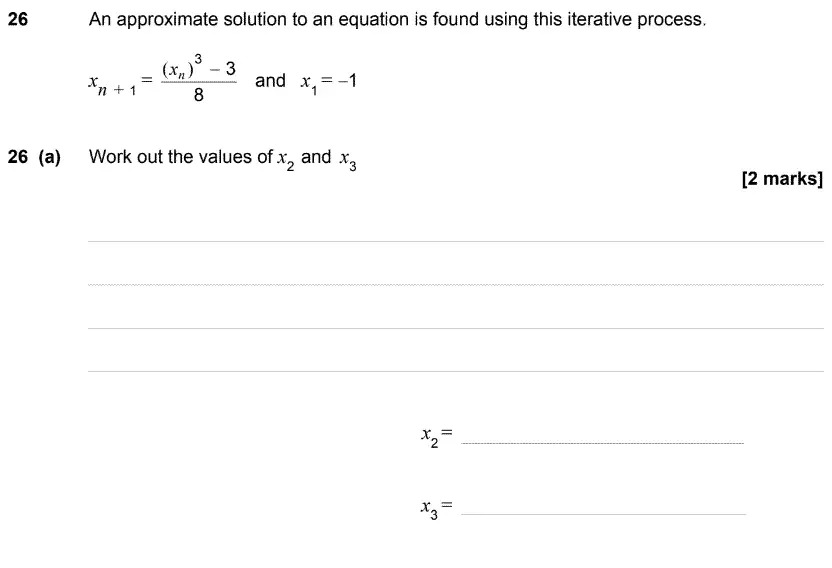 Question 29 - GCSE AQA Higher Maths Speicmen Paper 3 (Calculator)