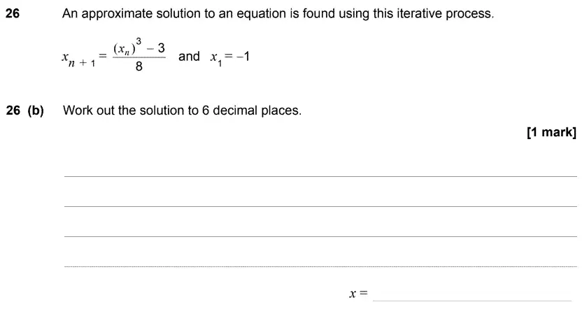 Question 30 - GCSE AQA Higher Maths Speicmen Paper 3 (Calculator)