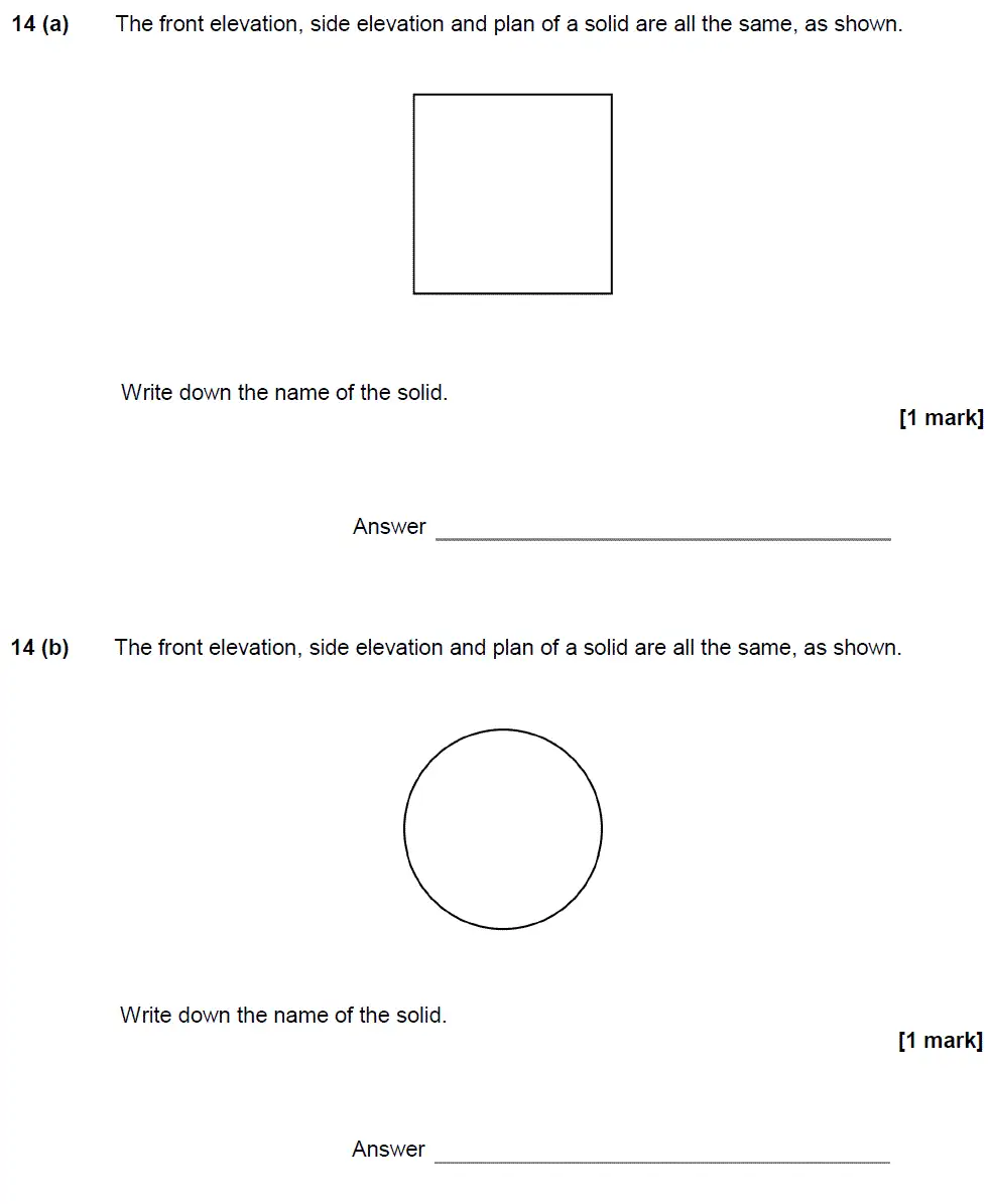 Question 14 - GCSE AQA Foundation Maths Past Paper 3 (Calculator) - June 2017