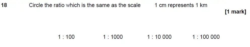 Question 18 - GCSE AQA Foundation Maths Past Paper 1 (Non-Calculator) - June 2018